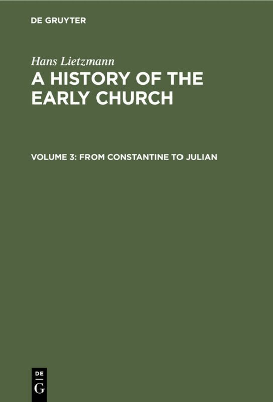 Hans Lietzmann - From Constantine to Julian, Inbunden
