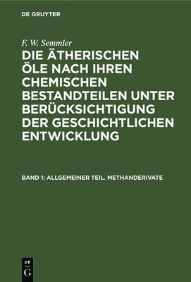 bokomslag Allgemeiner Teil. Methanderivate