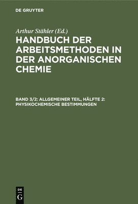 bokomslag Allgemeiner Teil, Hälfte 2: Physikochemische Bestimmungen