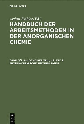 bokomslag Allgemeiner Teil, Hlfte 2: Physikochemische Bestimmungen