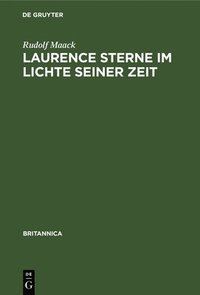 bokomslag Laurence Sterne Im Lichte Seiner Zeit