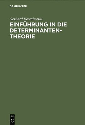 bokomslag Einführung in Die Determinantentheorie