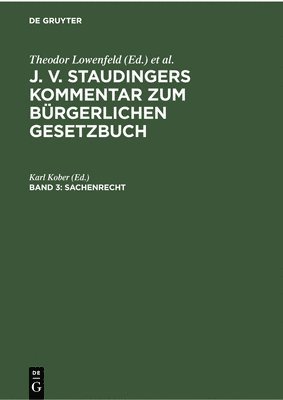 Karl Kober - Sachenrecht, Inbunden