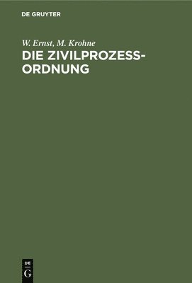 bokomslag Die Zivilprozeßordnung