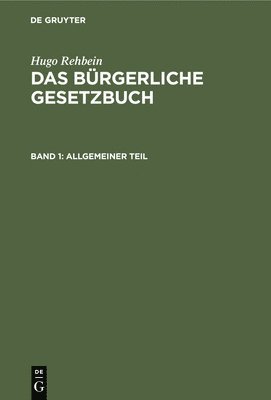 H Rehbein - Allgemeiner Teil, Inbunden