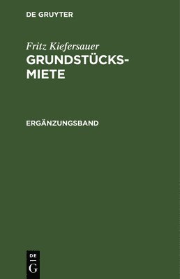 Fritz Kiefersauer - Ergänzungsband, Inbunden