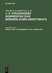 bokomslag Sachenrecht. Teil 1:  854-1017