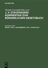 bokomslag Sachenrecht. Teil 1: §§ 854-1017