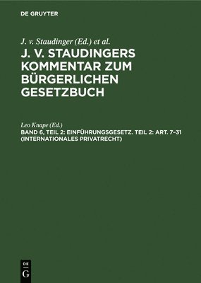 bokomslag Einfhrungsgesetz. Teil 2: Art. 7-31 (Internationales Privatrecht)