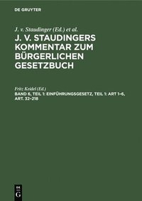 bokomslag Einführungsgesetz, Teil 1: Art 1-6, Art. 32-218