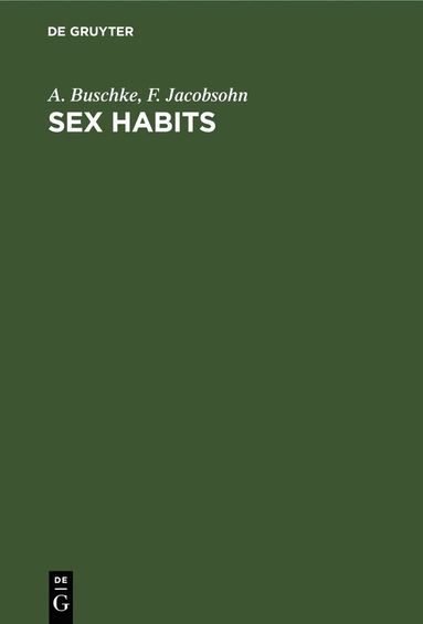 bokomslag Sex Habits