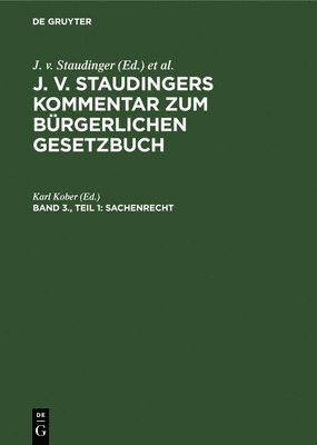 Karl Kober - Sachenrecht, Inbunden