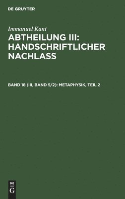 Degruyter - Metaphysik, Teil 2, Inbunden
