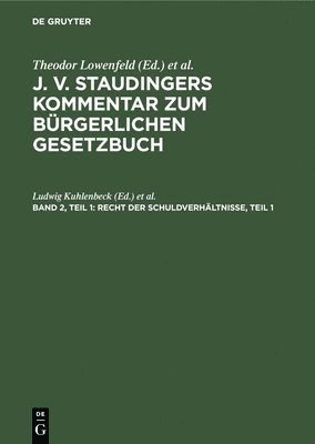 bokomslag Recht Der Schuldverhältnisse, Teil 1