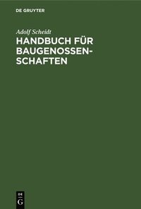 bokomslag Handbuch Fr Baugenossenschaften