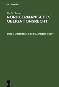 bokomslag Westnordisches Obligationenrecht