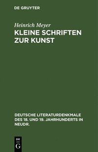 bokomslag Kleine Schriften Zur Kunst