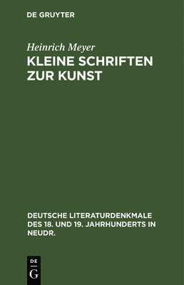 Kleine Schriften Zur Kunst 1