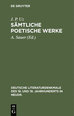 Smtliche Poetische Werke 1