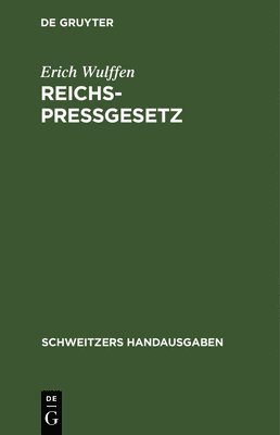Reichs-Pressgesetz 1