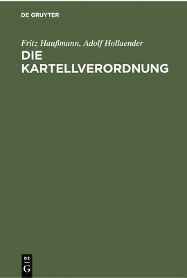bokomslag Die Kartellverordnung