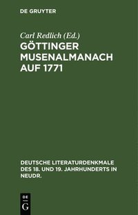 bokomslag Gttinger Musenalmanach Auf 1771