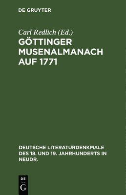 Gttinger Musenalmanach Auf 1771 1