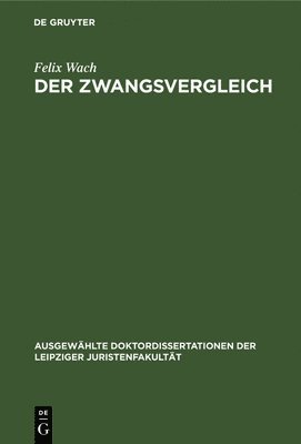 bokomslag Der Zwangsvergleich