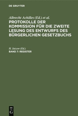 H Jatzow - Register, Inbunden