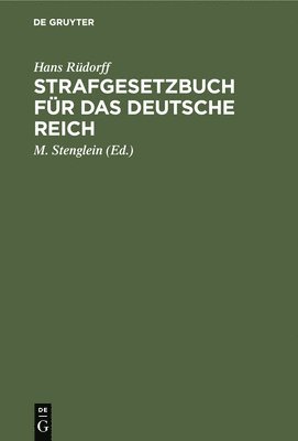 Strafgesetzbuch Fr Das Deutsche Reich 1