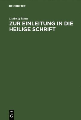 bokomslag Zur Einleitung in Die Heilige Schrift