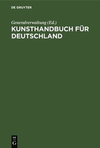 bokomslag Kunsthandbuch Fr Deutschland