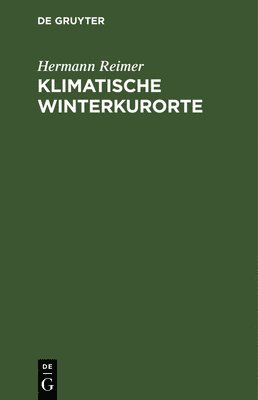 bokomslag Klimatische Winterkurorte