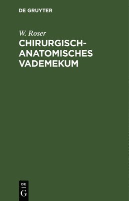 bokomslag Chirurgisch-Anatomisches Vademekum