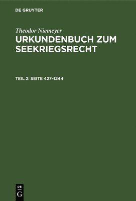 Theodor Niemeyer - Seite 427-1244, Inbunden