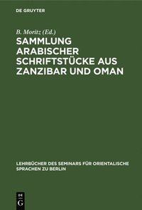 bokomslag Sammlung Arabischer Schriftstücke Aus Zanzibar Und Oman
