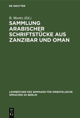 bokomslag Sammlung Arabischer Schriftstcke Aus Zanzibar Und Oman