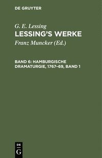 bokomslag Hamburgische Dramaturgie, 1767-69, Band 1