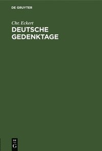 bokomslag Deutsche Gedenktage