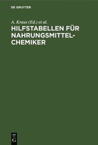 bokomslag Hilfstabellen Für Nahrungsmittel-Chemiker