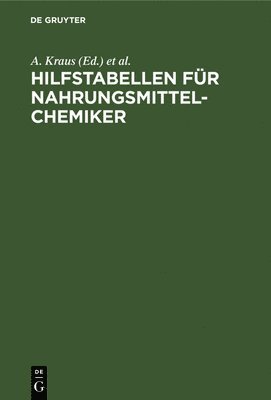 bokomslag Hilfstabellen Fr Nahrungsmittel-Chemiker