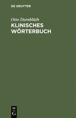 bokomslag Klinisches Wrterbuch