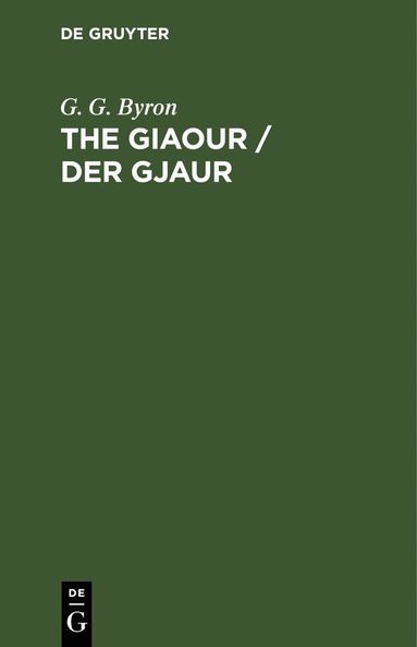 bokomslag Giaour / Der Gjaur