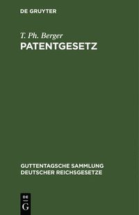 bokomslag Patentgesetz
