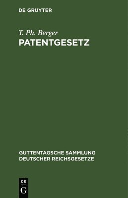 bokomslag Patentgesetz