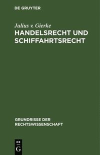 bokomslag Handelsrecht Und Schiffahrtsrecht