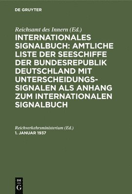 Reichverkehrsministerium - 1. Januar 1937, Inbunden