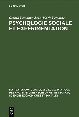 Psychologie Sociale Et Exprimentation 1