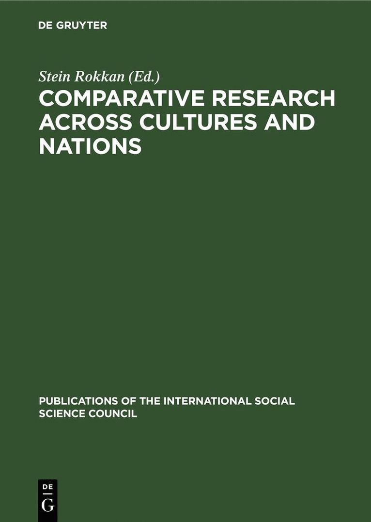 Stein Rokkan - Comparative Research across Cultures and Nations, Inbunden