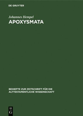bokomslag Apoxysmata